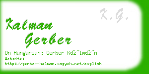 kalman gerber business card